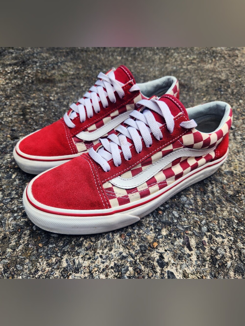 Vans Old Skool Checkerboard Skateboard Shoes